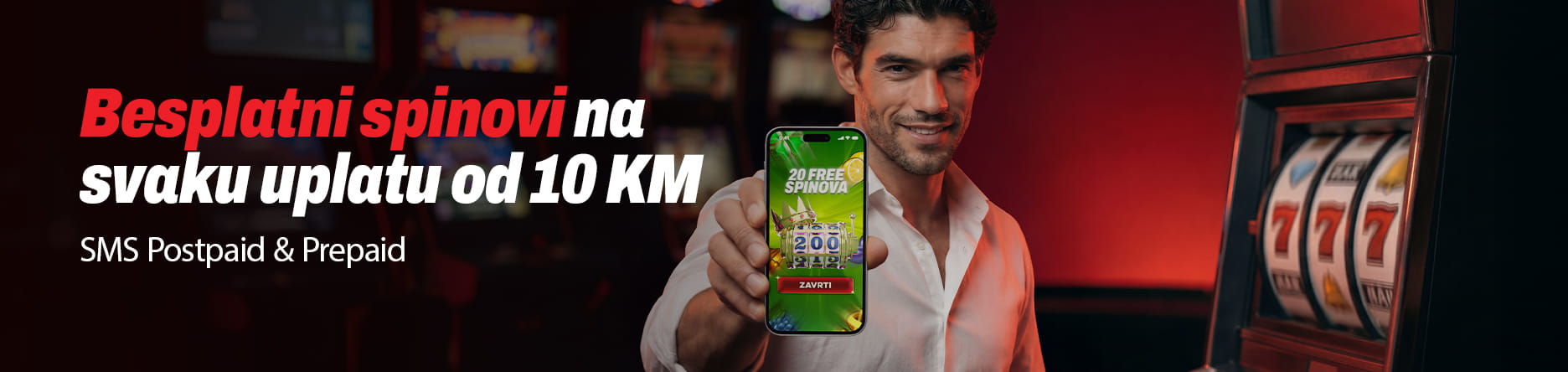XliveBet SMS Prepaid i Postpaid promocija sa 20 besplatnih spinova