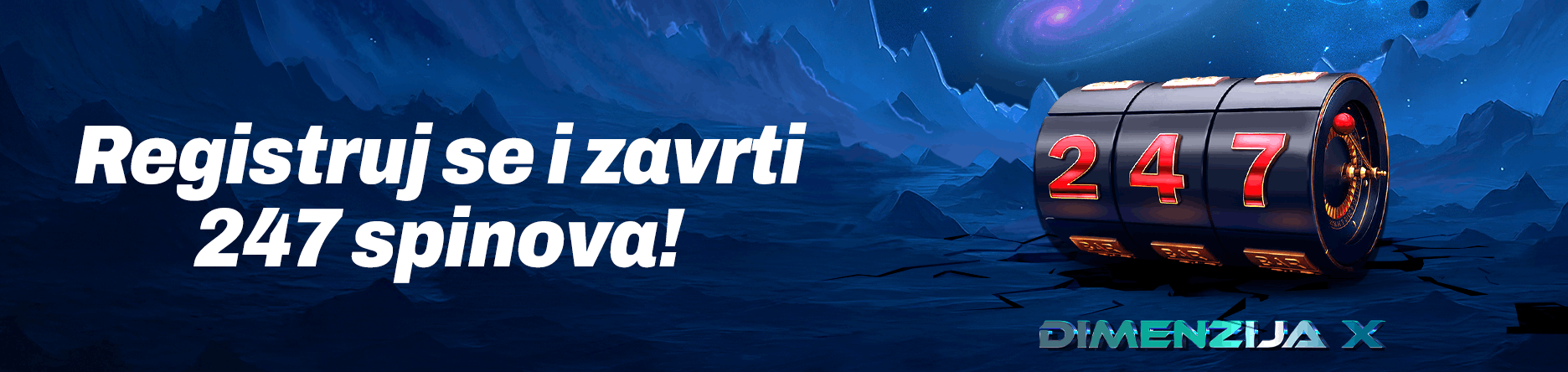 Dimenzija X registracija i 247 besplatnih spinova