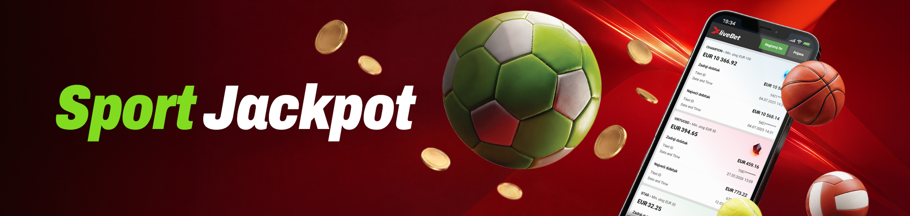Sport Jackpot Promotion - Desktop Banner